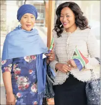  ??  ?? Dr Makaziwe Mandela, left, patron of The 2018 SleepOut Movement, and Dr Brylyne Chitsunge, Pan African Ambassador for Food Security in Africa.