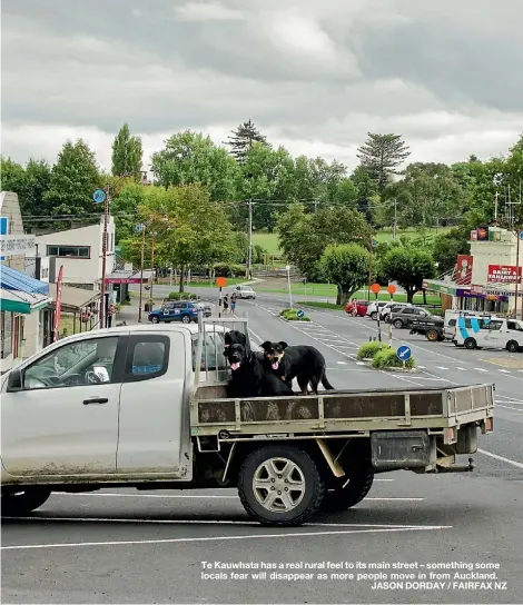  ??  ?? Te Kauwhata has a real rural feel to its main street – something some locals fear will disappear as more people move in from Auckland.
JASON DORDAY / FAIRFAX NZ