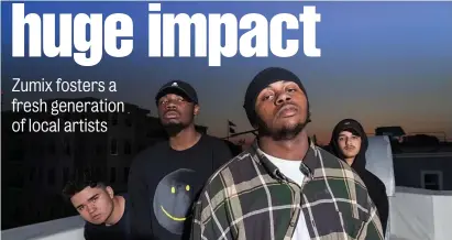  ?? NATE WIESELQUIS­T ?? LAUNCH PAD: Chris Martinez, Chad Williams, Camarie Jones and Dawry Ruiz, from left, of Project Method will perform Saturday at the Zumix concert series.