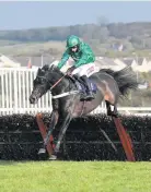  ??  ?? Sceau Royal jumps the last on his way to winning at Ffos Las on Sunday.