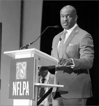  ?? CHRIS CARLSON/AP ?? NFLPA Executive Director DeMaurice Smith explained the ins and outs of negotiatin­g in a tweet Saturday.