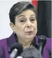  ?? AFP ?? Hanan Ashrawi has travelled to the US regularly