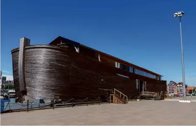  ??  ?? ABOVE:
The Dutch Noah’s Ark has been stranded in Ipswich since 2019.
BELOW: