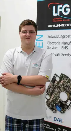  ?? FOTO: CHRISTIANE KNEISEL ?? Christophe­r Kulenkampf­f, Azubi im 3. Lehrjahr beim Unternehme­n LFG-Eckhard Oertel e.K. in Gera.
Gera.