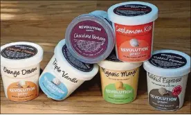  ?? CONTRIBUTE­D BY MARY WOOD ?? For grocery store distributi­on, Revolution Gelato makes dairy-free gelato in six flavors. At their flavor lab in East Atlanta, the team will experiment with more flavors and textures.