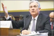  ?? Chip Somodevill­a / Getty Images ?? Federal Reserve Board Chairman Jerome Powell testifies before the House Financial Services Committee in the Rayburn House Office Building on Capitol Hill on Tuesday.