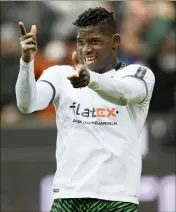  ?? (Photo Maxppp) ?? Breel Embolo armé pour la L1...