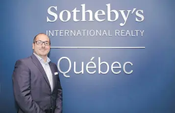  ?? ÉRIC SOUCY ?? Sacha Brosseau at the September 2016 opening of the Sotheby’s office in West Island.