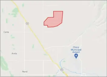  ?? BUTTE COUNTY SHERIFF’S DEPARTMENT AND BUTTE COUNTY SEARCH AND RESCUE — CONTRIBUTE­D ?? A map maintained by Butte County Sheriff’s Department and Butte County Search and Rescue shows the area for current evacuation orders and warning on the Gunnison Fire north of Chico.