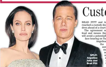  ??  ?? SPLIT: Angelina Jolie and Brad Pitt