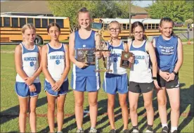  ?? Scott Herpst ?? The Ringgold Lady Tigers were second in the NGAC Girls’ Cross Country Championsh­ips last Tuesday, but had the top two runners in the individual standings.