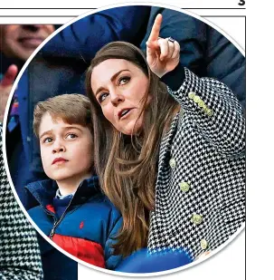  ?? ?? HOPING FOR A CONVERSION? Kate and William both have words with George at the match... perhaps trying to win his support