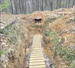  ?? ?? The trench at Detling is around 150m long, 2m deep and took roughly one year to build