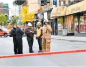  ?? PHOTO ROGER GAGNON, AGENCE QMI ?? La rue a été boquée et les lieux sécurisés.