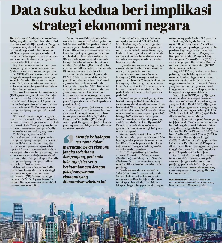 Data Suku Kedua Beri Implikasi Strategi Ekonomi Negara Pressreader