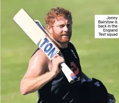  ??  ?? Jonny Bairstow is back in the
England Test squad