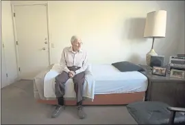  ?? STAFF FILE PHOTO ?? Paul Mayer in his San Jose apartment before his eviction in 2017. He died Thursday at 93.