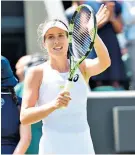  ??  ?? Holding her nerve: Johanna Konta came through to win in straight sets