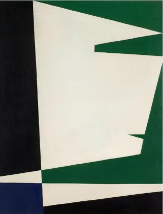  ?? ?? JO DELAHAUT, Clostra (1950). Peinture glycéropht­alique et huile sur toile, 100,5 x 80,7 cm