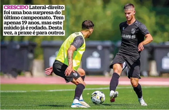  ?? ?? Miguel Maga é dos rostos da juventude do Vitória de Guimarães que ganhou espaço na equipa principal