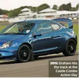  ??  ?? 2011: Graham hits the track at the Castle Combe Action Day