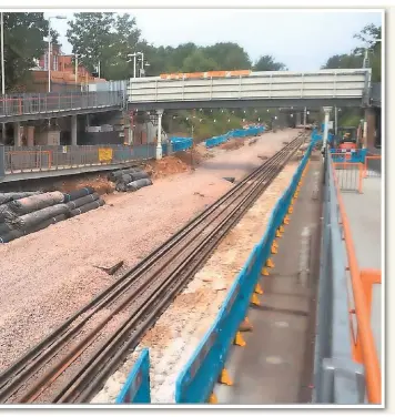  ?? PAUL STEPHEN. ?? The view at Walthamsto­w Queens Road on July 20 2016, where platforms were being extended to accommodat­e four-car EMUs once electrific­ation is complete.