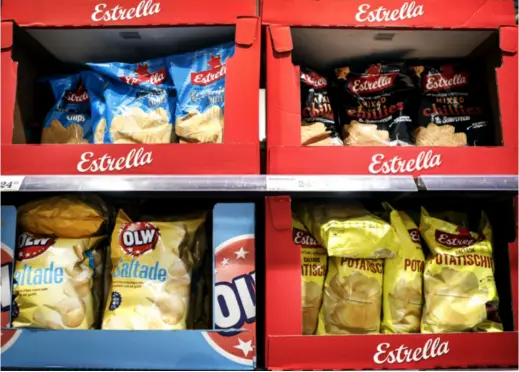  ?? ?? Den svenska chipsmarkn­aden domineras av Estrella och OLW som har runt 40 procent vardera av marknaden.