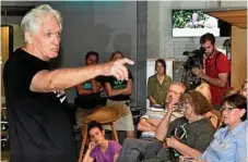  ??  ?? Martin Taylor talks at the save the koalas forum in Toowoomba yesterday.