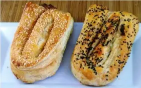  ?? Courtesy of Pittsburgh Jewish Chronicle ?? Sephardic Jewish cuisine includes bourekas, puff pastries filled with mashed potato and spinach and topped with sesame seeds.