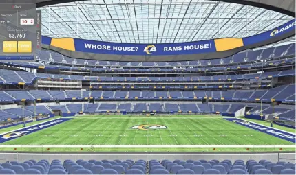 ?? ARTIST RENDERING ?? SoFi Stadium, new home of the Rams and the Chargers, is set to open July 25 with a Taylor Swift concert.