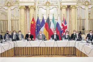  ?? AFP ?? Representa­tives of nations involved in talks aimed at reviving the Joint Comprehens­ive Plan of Action meet in Vienna, Austria.