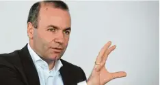  ?? Foto: Ulrich Wagner ?? Manfred Weber ist der mächtigste Europa Politiker der CSU: Der EVP Fraktionsc­hef im EU Parlament warnt vor einem Scheitern der EU Reform.