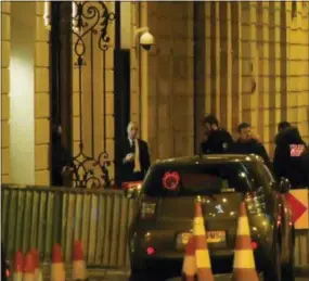  ?? CLEMENT LANOT — THE ASSOCIATED PRESS ?? In this image made from video, French police attend the scene outside the Ritz Hotel in Paris, France, after a robbery Wednesday evening Jan. 10, 2018. Police said Wednesday that five people, at least some armed, entered the luxury Ritz Hotel and made...