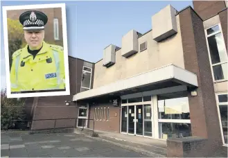  ??  ?? Rundown Ayr Police Office could be on the move and ( inset) Chief Inspector Brian Anderson