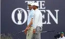  ??  ?? Tiger Woods played a practice round at Royal Portrush alongside Dustin Johnson. Photograph: François Nel/Getty Images