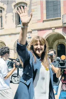  ?? Mané EspCnésa ?? Laura Borràs dijous després de ser suspesa com a presidenta