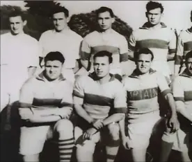  ??  ?? The Vols team line out for a match in 1953.