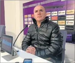  ??  ?? RUEDA DE PRENSA. Luis César en la sala de prensa de Zorrilla.