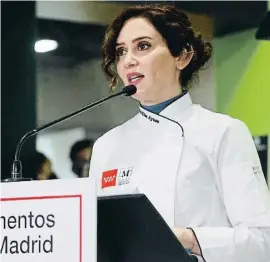  ?? CÉZARO DE LUCA   E ?? La presidenta de la Comunitat de Madrid, Isabel Díaz Ayuso