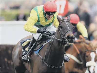  ??  ?? Sizing John ridden by Robbie Power on their way to victory in the Timico Cheltenham Gold Cup.