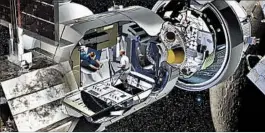  ?? LOCKHEED MARTIN ?? An artist’s rendering of the habitat prototype, which will be refurbishe­d from a shuttle container and built in Florida.