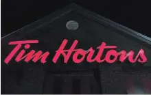  ?? DOUG IVES THE CANADIAN PRESS FILE PHOTO ?? The parent company of Tim Hortons claims the president of a franchisee group leaked confidenti­al company informatio­n to the media.