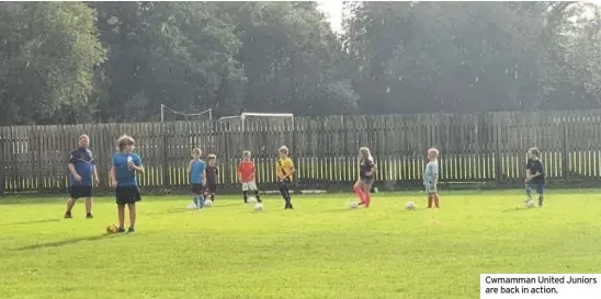  ??  ?? Cwmamman United Juniors are back in action.