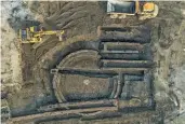  ?? ?? The 172-year-old railway sidings with turntables that have just been unearthed in Huddersfie­ld. NETWORK RAIL