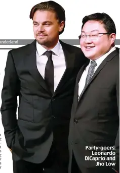  ?? ?? Party-goers: Leonardo DiCaprio and Jho Low