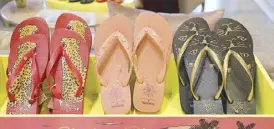  ??  ?? The Havaianas Charlotte Olympia collection includes the Bruce, Web and Kitty Havaianas flip-flops.