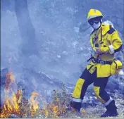  ?? (Photos Patrice Lapoirie) ?? Un combat pied à pied pour lutter contre les flammes.