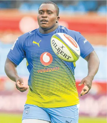  ?? Picture: SYDNEY SESHIBEDI/GALLO IMAGES ?? FRONTING UP: The Bulls’ Trevor Nyakane during the Super Rugby match against the Highlander­s at the Loftus Versfeld Stadium in Pretoria. Nyakane aims to impress for the Bulls to help secure a berth in the Bok World Cup squad