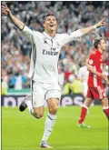  ?? Picture: REUTERS ?? NEW RECORD: Real Madrid’s Cristiano Ronaldo celebrates scoring against Bayern Munich