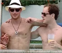  ??  ?? In hot water: Harry with Tom Inskip in Las Vegas